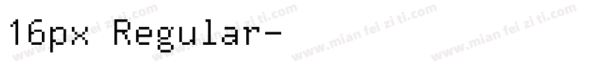 16px Regular字体转换
